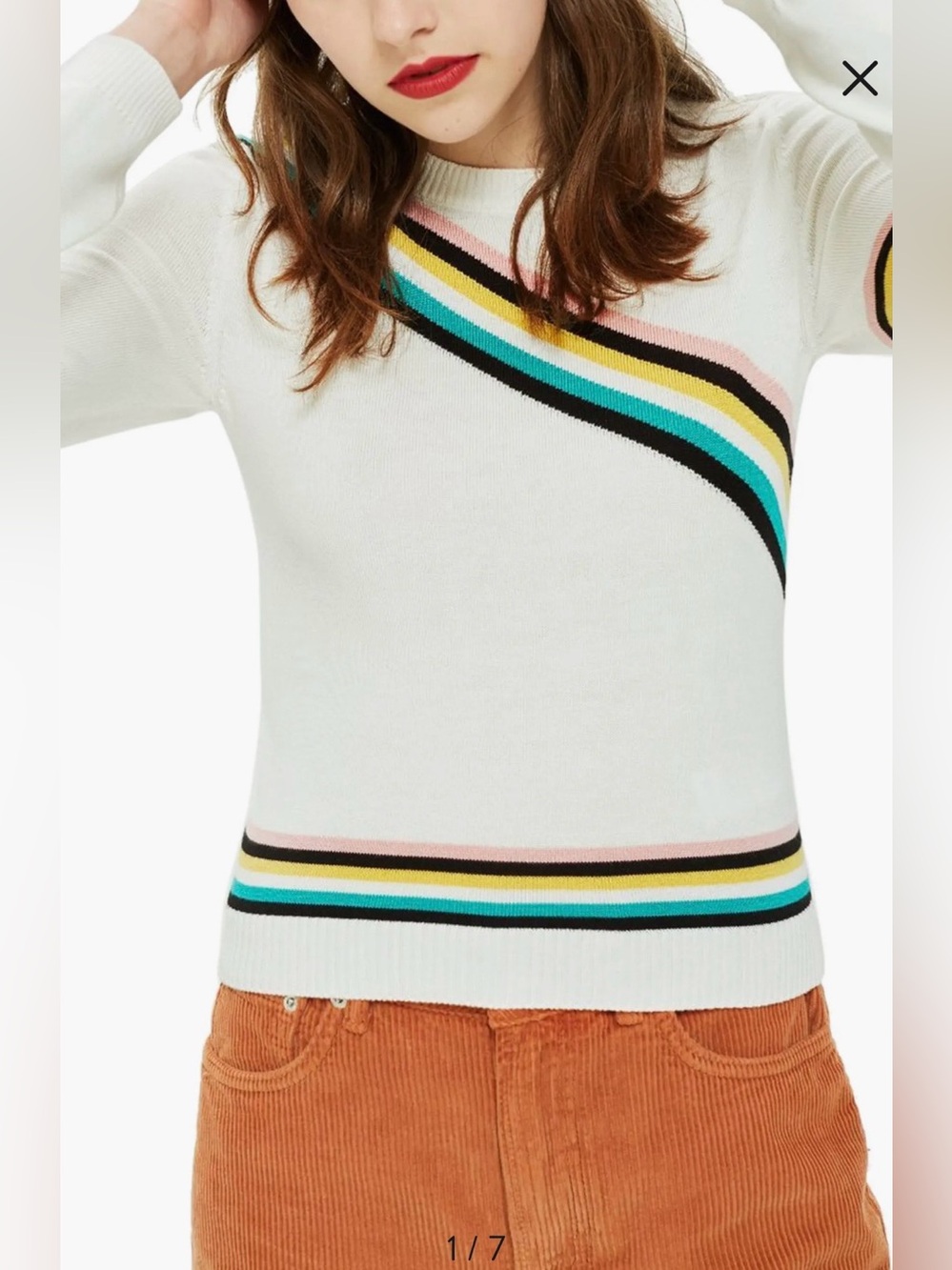 Topshop chevron fine gauge sweater- Size 2/XS
